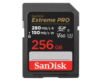 Karta pamięci SD Sandisk 256GB SDXC Extreme PRO 280MB/s V60 UHS-II